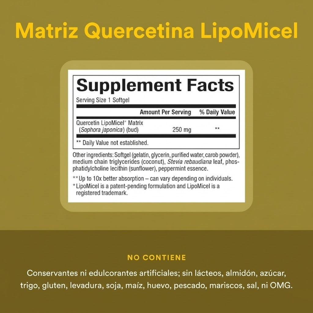 Quercetina LipoMicel Matrix 30 sg, Natural Factors