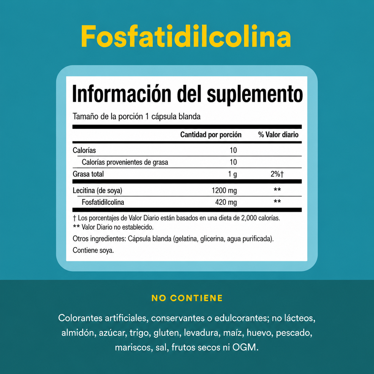 Fosfatidilcolina 420 mg 90 sg, Natural Factors