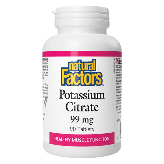 Citrato de Potasio 99 mg 90 tab, Natural Factors