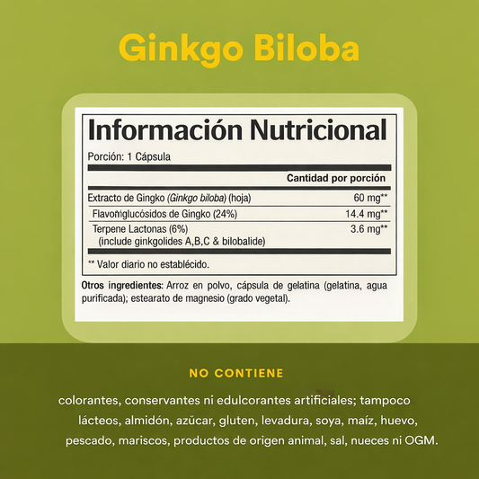 HerbalFactors® Ginkgo Biloba 60 mg 60 cap, Natural Factors