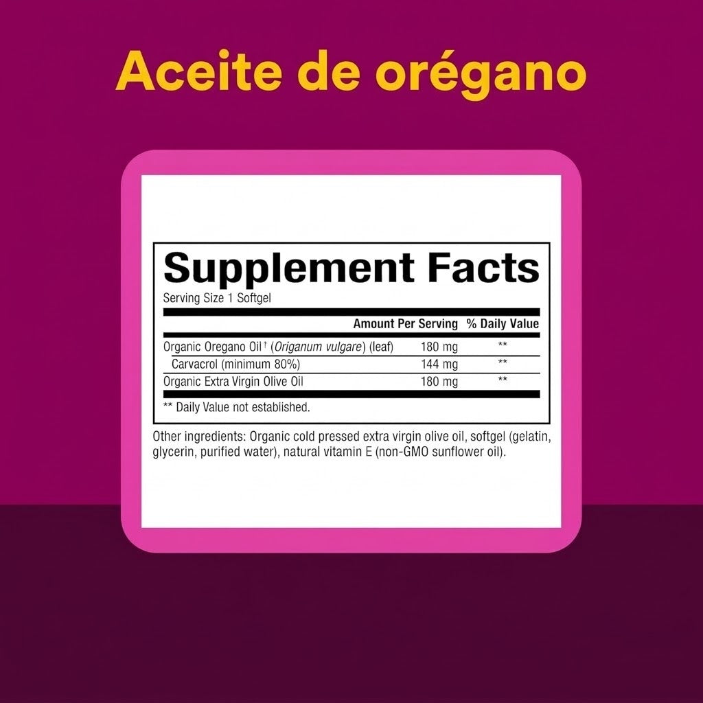 Aceite de Oregano 180 mg 30 sg, Natural Factors