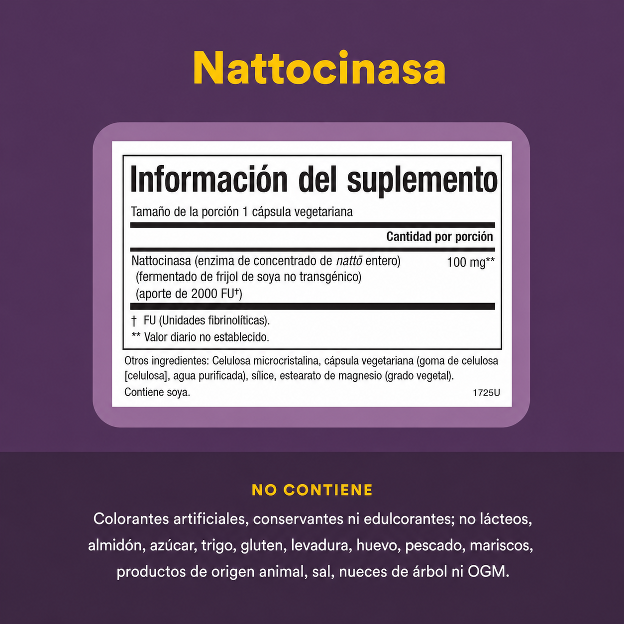 Nattoquinasa 100 mg 60 vcap, Natural Factors