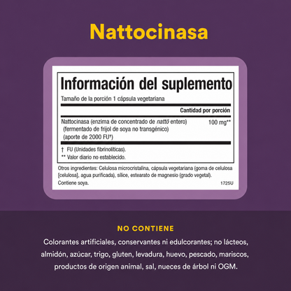 Nattoquinasa 100 mg 60 vcap, Natural Factors