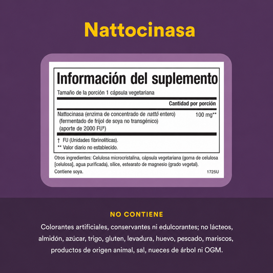 Nattoquinasa 100 mg 60 vcap, Natural Factors