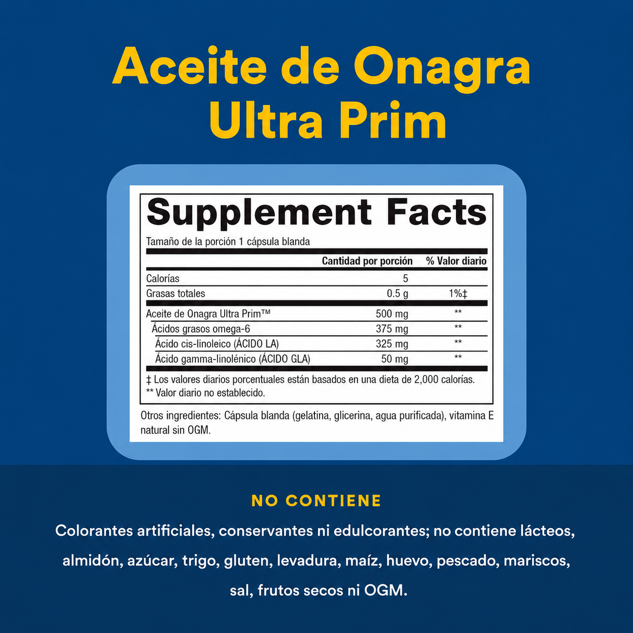 OmegaFactors® Ultra Prim™ EPO 500 mg / 50 mg GLA 180 sg, Natural Factors