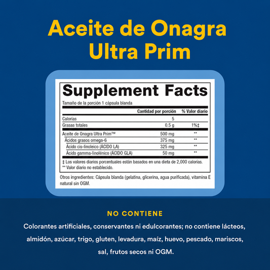 OmegaFactors® Ultra Prim™ EPO 500 mg / 50 mg GLA 180 sg, Natural Factors