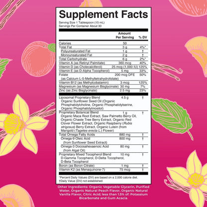 Multivitamínico Liposomal para Mujer 40+ , Vainilla Melocotón, (15.22 oz/450ml), Mary Ruth´s