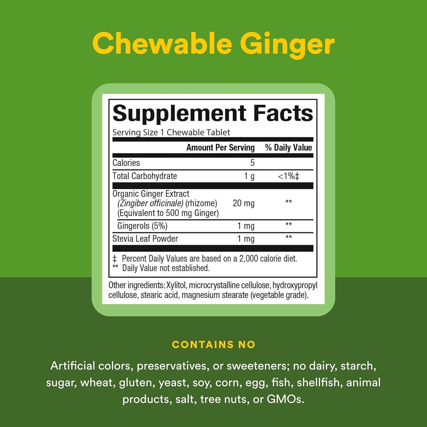 Jengibre Masticable 500 mg 90 tab, Natural Factors