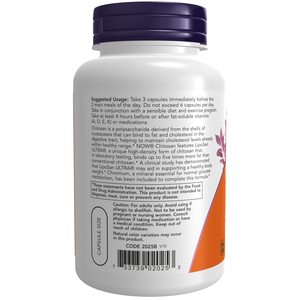 Chitosan 500 mg Cromo (120 Veg Caps)/ Chitosan 500 mg plus Chromium