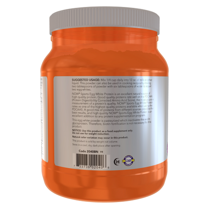 Proteína de clara de huevo (sin sabor)544gm (1.2lbs)/ Egg White Protein, Unflavored