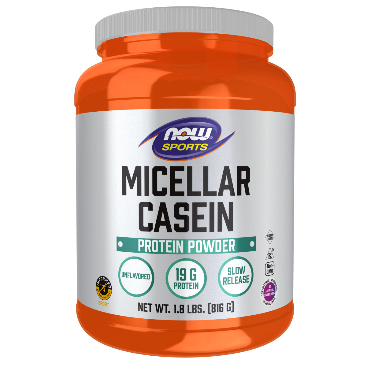 Caseína Micelar, Polvo Sin Sabor (1.8 LB)/Micellar Casein, Unflavored Powder