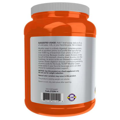 Caseína Micelar, Polvo Sin Sabor (1.8 LB)/Micellar Casein, Unflavored Powder