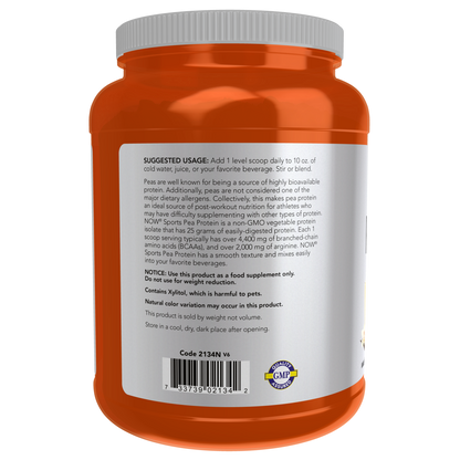 Proteína de Guisante, Vainilla y Caramelo en Polvo (2 lbs/ 907 gr)/ Pea Protein, Vanilla Toffee Powder - 2 lbs.
