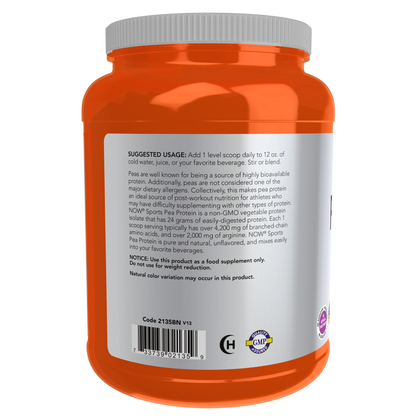 Proteína de guisante, polvo puro sin sabor 2lbs (907g)