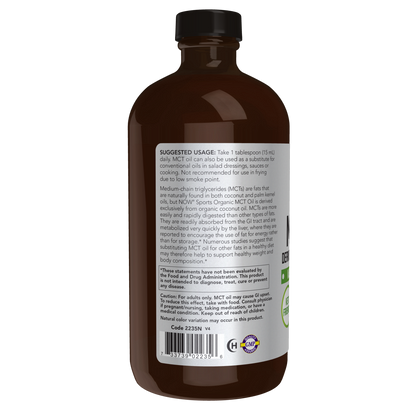 Aceite MCT orgánico 473ml (16 fl oz) / MCT Oil Organic