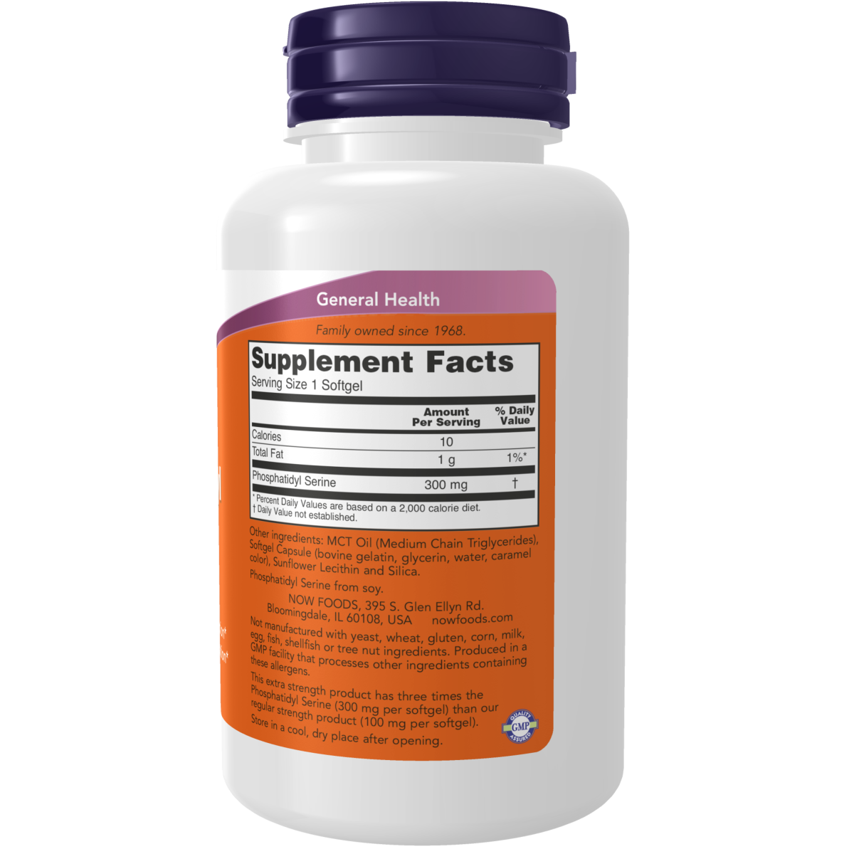 Fosfatidilserina 300 mg, Potencia Extra (50 softgels)/Phosphatidyl Serine 300 mg, Extra Strength