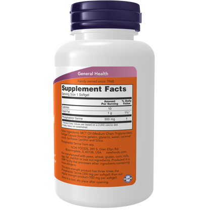 Fosfatidilserina 300 mg, Potencia Extra (50 softgels)/Phosphatidyl Serine 300 mg, Extra Strength