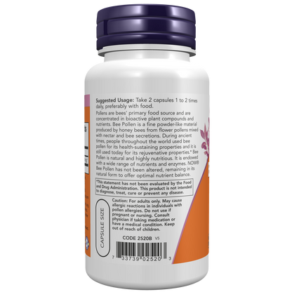 Polen de Abeja 500 mg 100 Cápsulas/Bee Pollen 500 mg