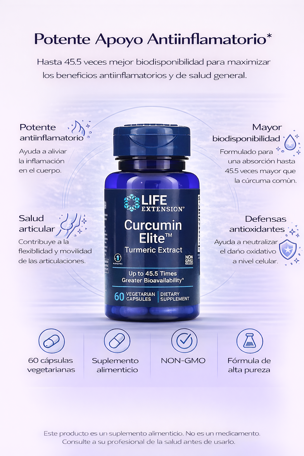 Extracto de cúrcuma Curcumin Elite™ (60 vcaps) / Curcumin Elite™ Turmeric Extract (60 vcaps)