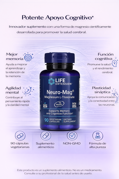 Neuro-Mag magnesio L-treonato (90 vcaps) / Neuro-Mag Magnesium L-Threonate (90 vcaps)
