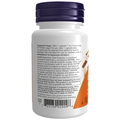 Probiótico para el Cuidado de las Vías Respiratorias (60 Veg Caps)/Respiratory Care Probiotic