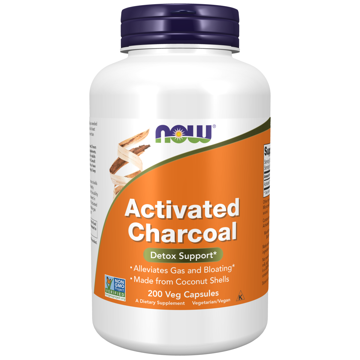 Carbón Activado 560 mg(200 veg caps)/Activated Charcoal 200 veg caps
