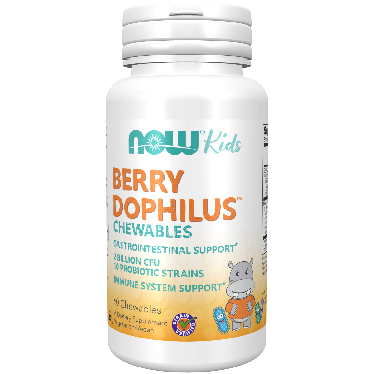 CC BerryDophilus™ Probiótico 10 2 billiones para Niños (60 masticables)