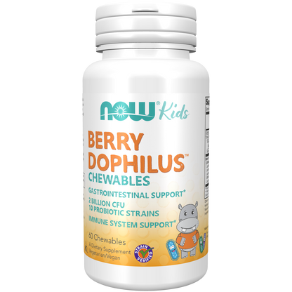 CC BerryDophilus™ Probiótico 10 2 billiones para Niños (60 masticables)