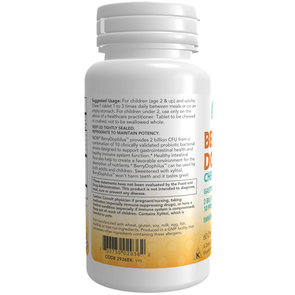 CC BerryDophilus™ Probiótico 10 2 billiones para Niños (60 masticables)