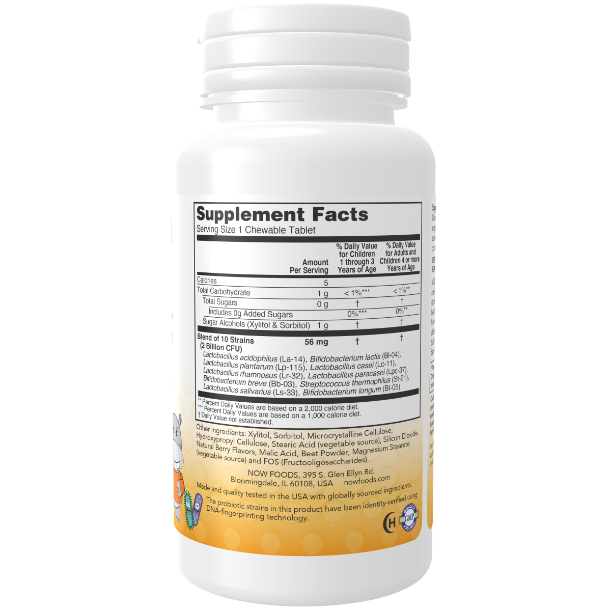 CC BerryDophilus™ Probiótico 10 2 billiones para Niños (60 masticables)