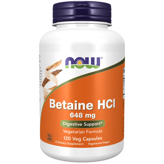 Betaína HCl 648 mg (120 Veg Caps)/Betaine HCl 648 mg