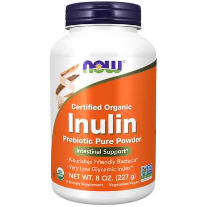Inulina Prebiótica en Polvo Orgánica 226 g (8oz)/Inulin Prebiotic Pure Powder, Organic