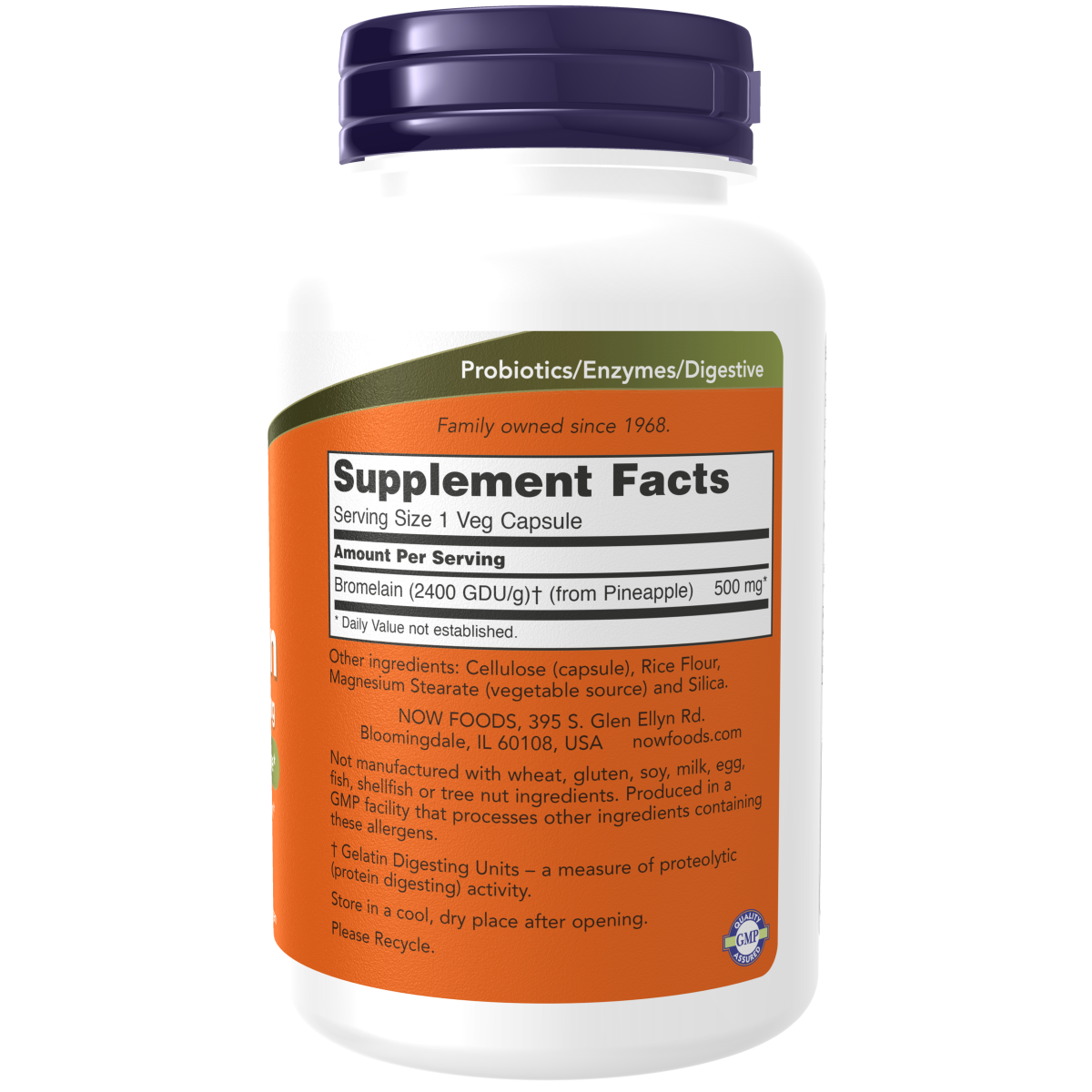 Bromelain 500 mg 120 Veg Capsules/ Bromelina 500 mg