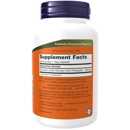 Bromelain 500 mg 120 Veg Capsules/ Bromelina 500 mg