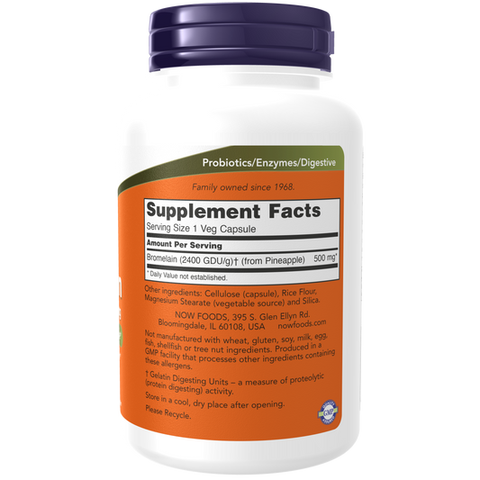 Bromelain 500 mg 120 Veg Capsules/ Bromelina 500 mg