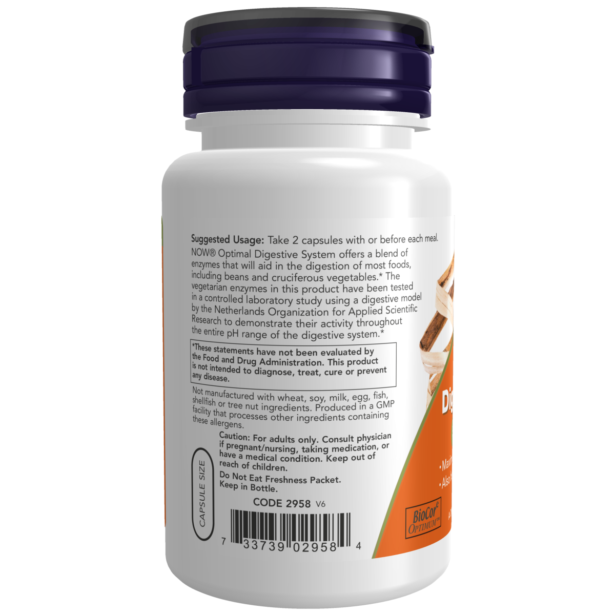 Enzymas Digestivas Espectro Completo / Optimal Digestive System  (90 Veg Capsules)
