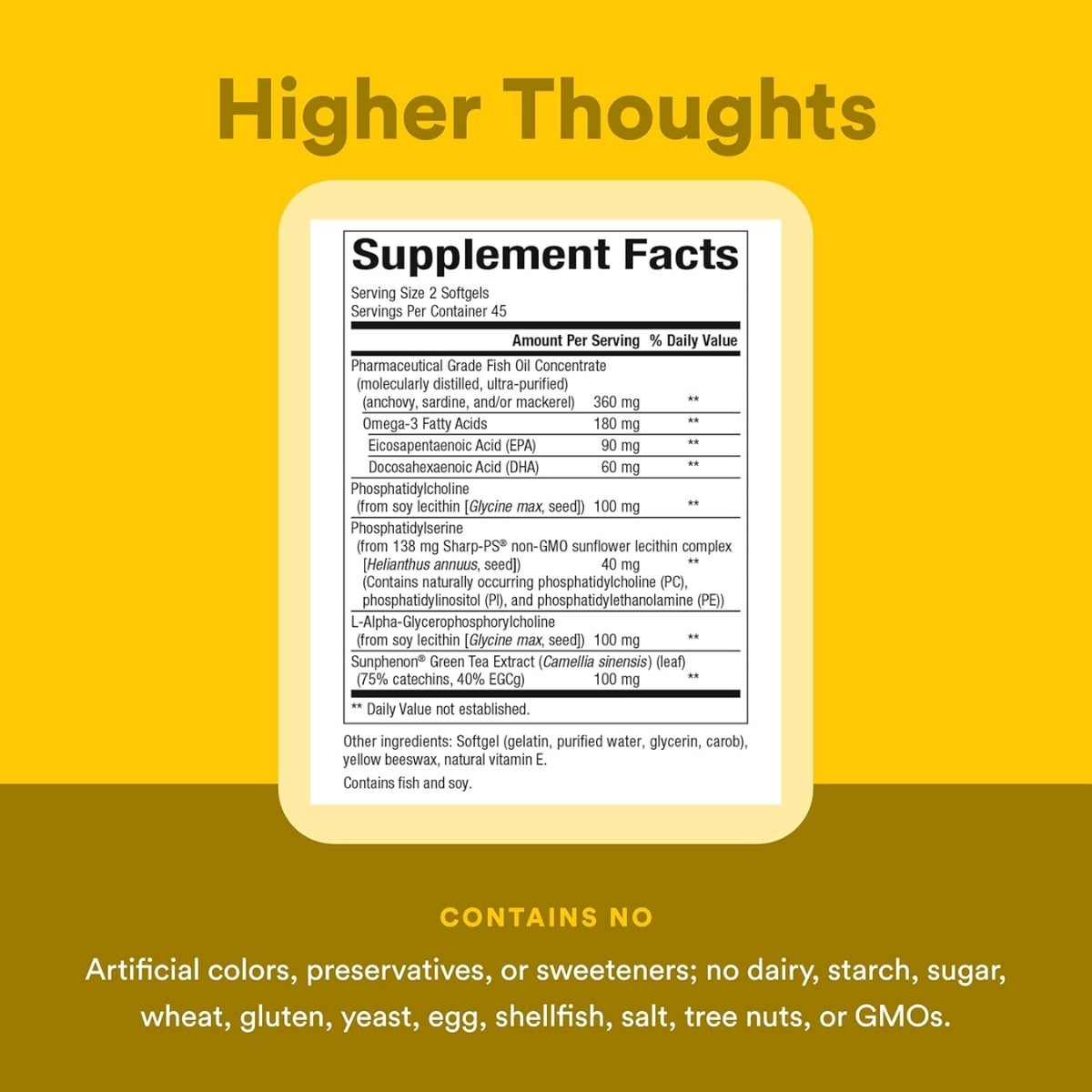 3 Brains® Higher Thoughts® 90 sg, Natural Factors