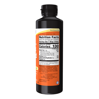 Aceite liquido de semilla de lino orgánico (12 fl. onz ) /Flax Seed Oil Liquid, Organic