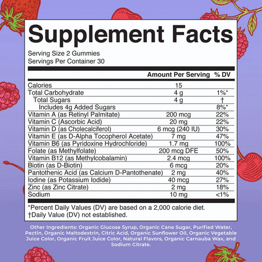 Gomitas multivitamínicas orgánicas para niños (60 gomitas) / Kids Multivitamin Gummies, Mixed Berry & Cherry, Org, 60 ct