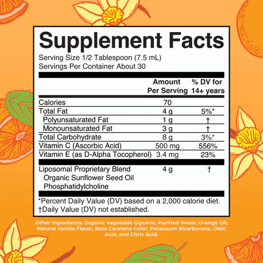 Megadosis de Vitamina C Liposomal (225ml)/ Vitamin C Liposomal, Citrus & Vanilla, (7.6oz)