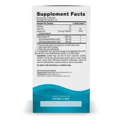 Omega Xtra definitivo  (60 geles blandos), Nordic Naturals