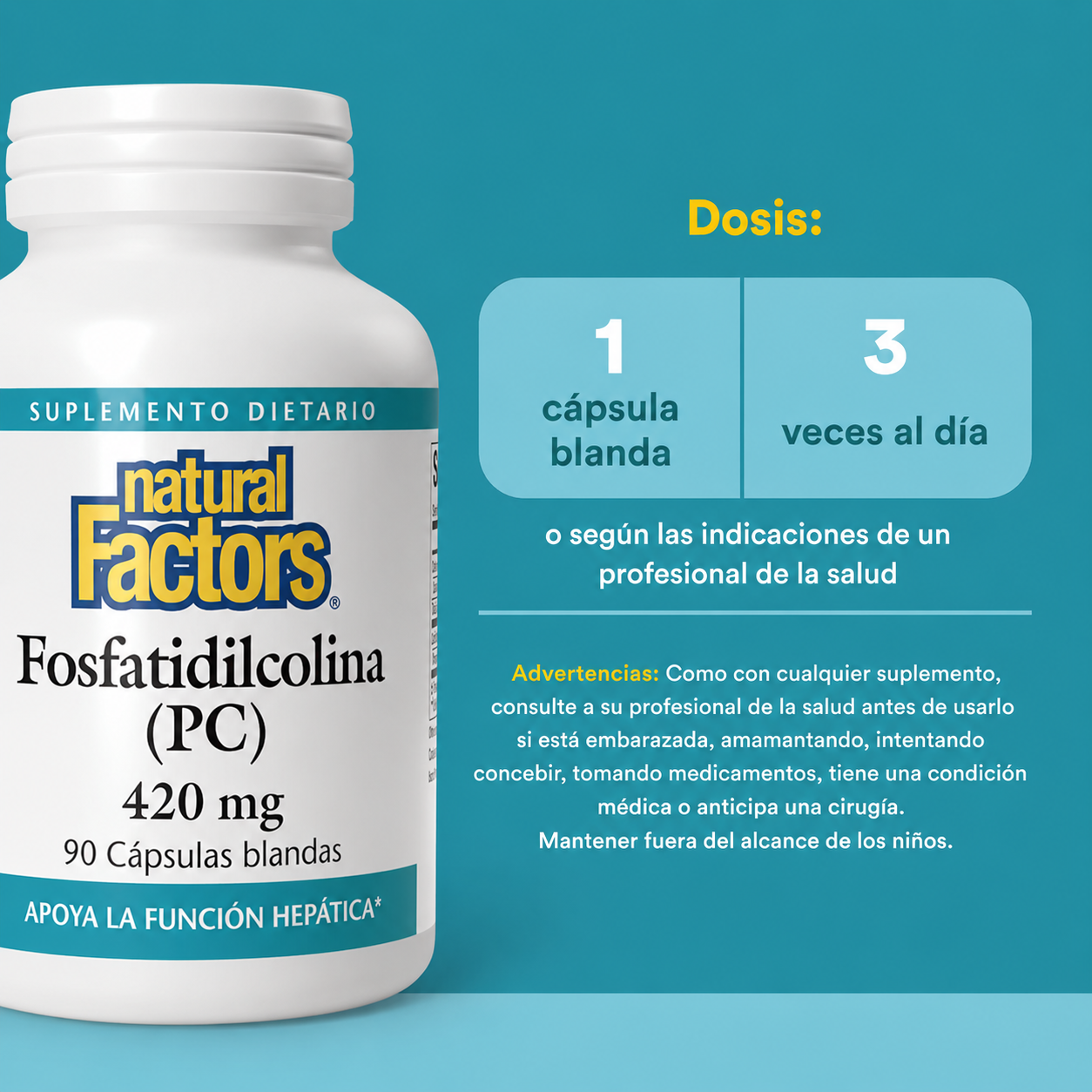Fosfatidilcolina 420 mg 90 sg, Natural Factors