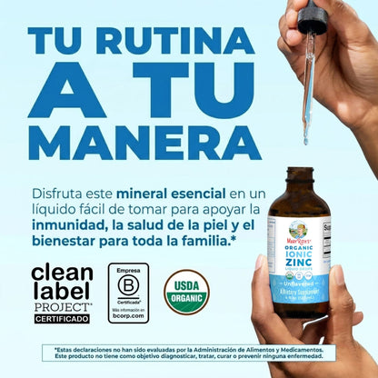 Zinc iónico líquido (120ml) / Zinc Drops, Unflavored, Org, (4oz)