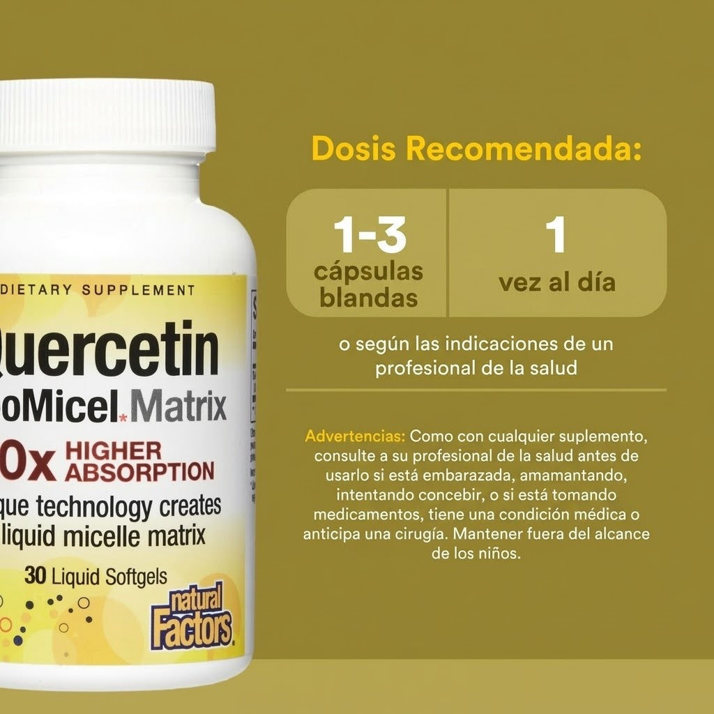 Quercetina LipoMicel Matrix 30 sg, Natural Factors