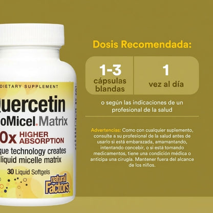 Quercetina LipoMicel Matrix 30 sg, Natural Factors