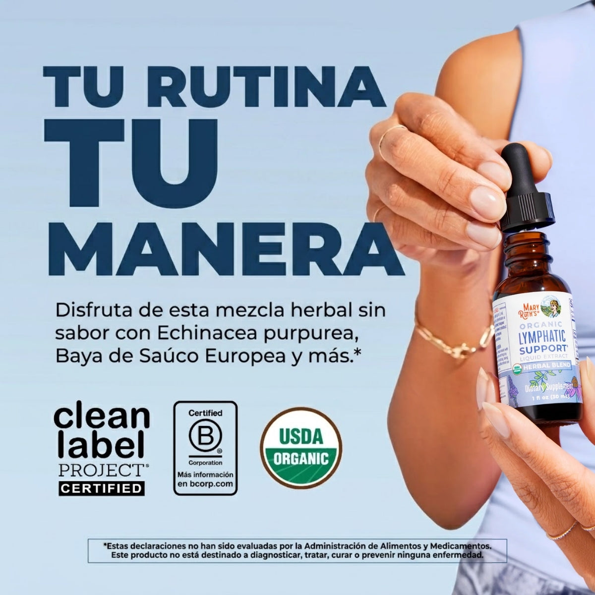 Mezcla de hierbas de apoyo linfático orgánico (30ml) / Lymphatic Cleanse Drops, (1oz)
