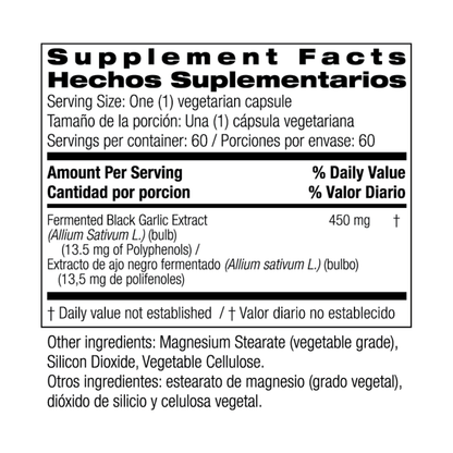 Ajo Negro Fermentado 450 Mg (60 Capsulas), Bio Nutrition