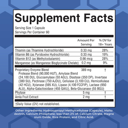 Enzimas Digestivas Ultra (60 capsulas) / Ultra Digestive Enzymes Capsules, Unflavored, (60ct)