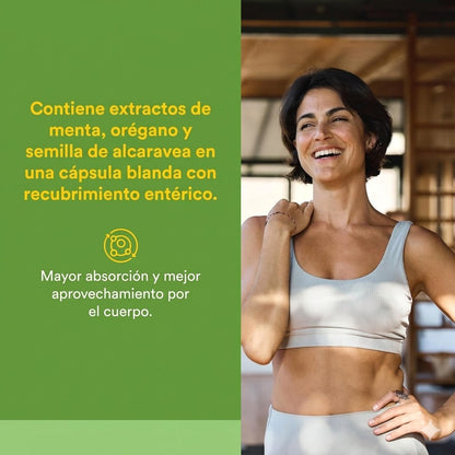 Menta + Oregano Aceite Entérico 60 sg, Natural Factors