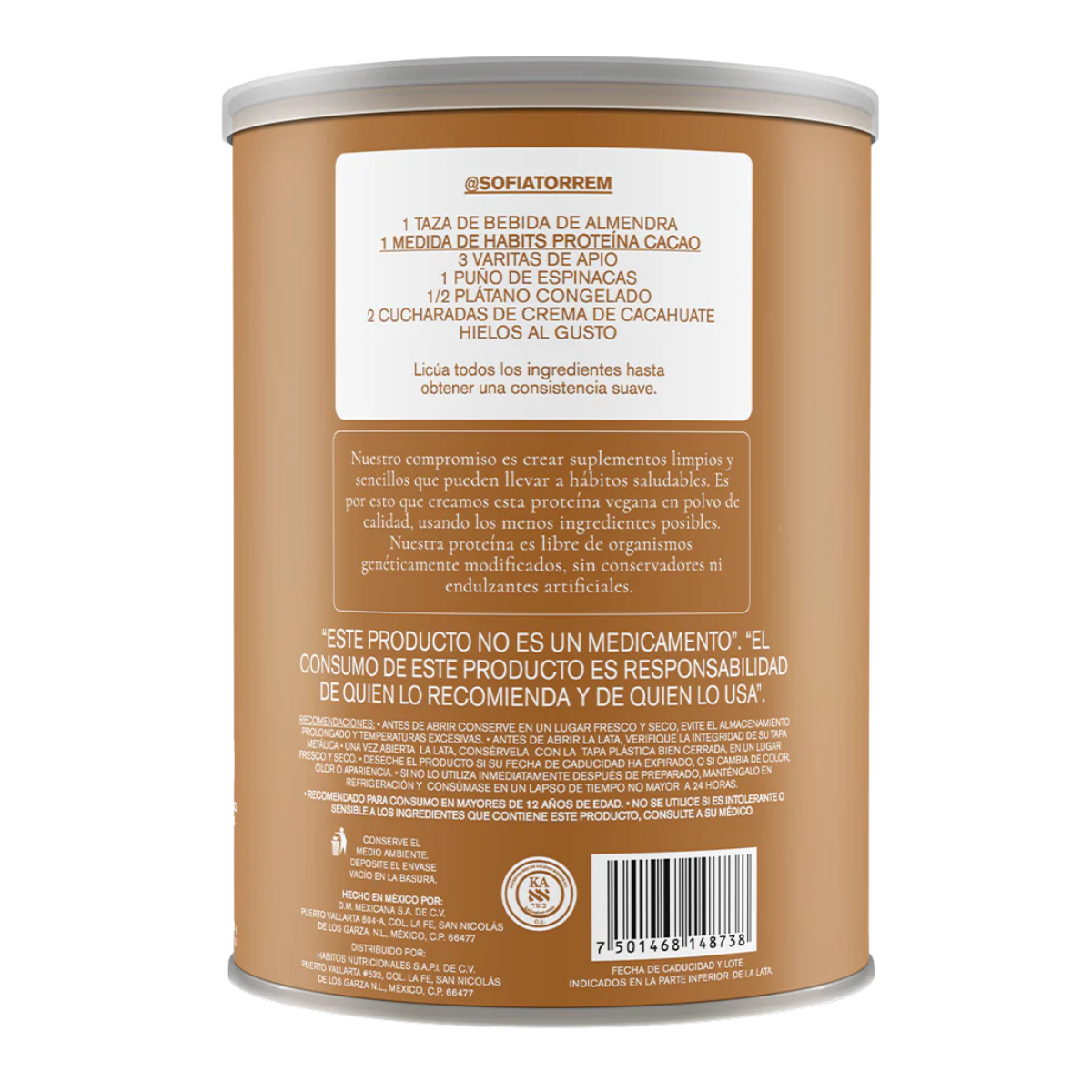 Proteina Probiotica sabor Chololate (488 gr), Habits